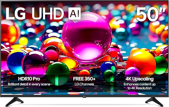 LG 50UA7700P 50 inch Class UA77 Series LED AI 4K Smart webOS TV (2025)