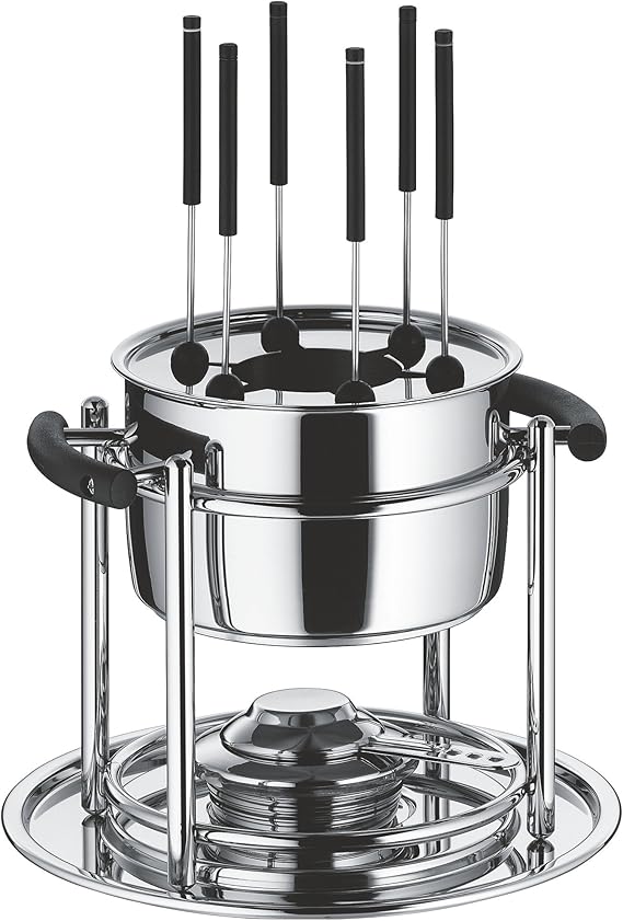 WMF Allegro Fondue Set, Stainless Steel, Silver, 11-Piece