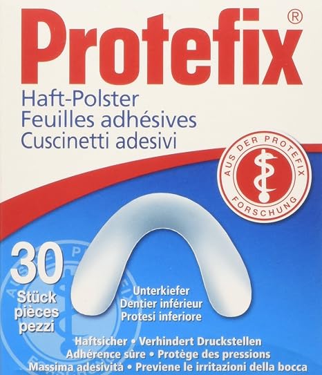 Protefix Seaweed-based Adhesive Cushions for Denture, 30pcs, Waterproof, Gum Protection