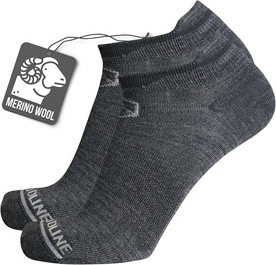 CloudLine - Merino Wool Socks for Men and Women - Light Cushion, Anti-Blister & Moisture Wicking Wool Running Socks - 1 Pair
