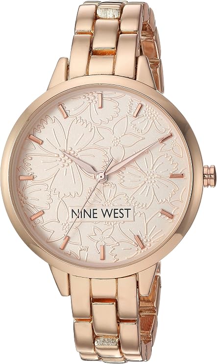 Nine West Women's Floral Dial Bracelet Watch
