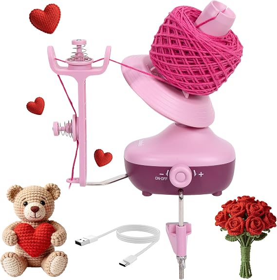 Yarn Winder Electric, Auto Compact Cake Winding for Knitting Lovers