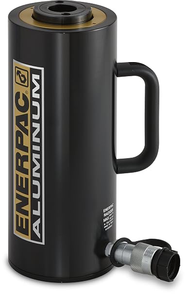 Enerpac RACH-306 Aluminum Hollow-Plunger Hydraulic Cylinder with 30-Ton Capacity, Single Port, 5.91" Stroke Length