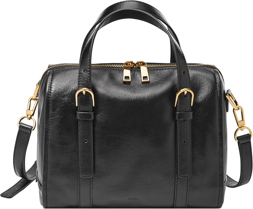 Fossil Women's Carlie Leather Satchel Purse Handbag for Women