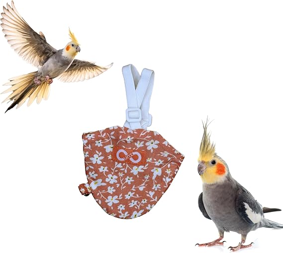 Bird Diapers Pigeon Diaper Pigeon Pants - Reusable, Waterproof Diaperalls by Uni Infinity (Pink Floral, Bird Small, 1, Count)
