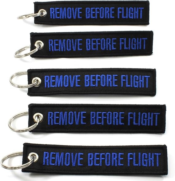 Rotary13B1 Remove Before Flight - Keychain - Black/Blue - 5 pieces