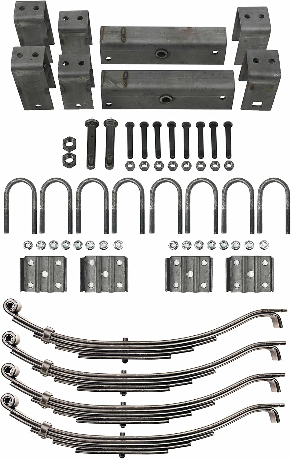 LIBRA 7000# 7K Tandem Trailer Axle Suspension Kit Leaf SpringU-BoltHanger Kit