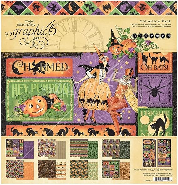 Graphic 45 Collection Pack 12"X12"-Charmed -G4502470