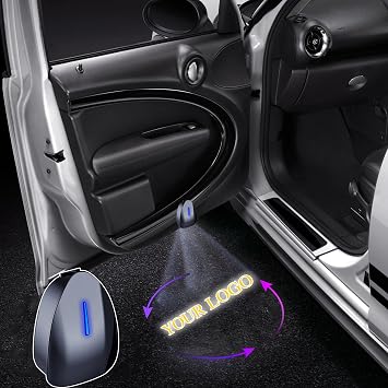 NewL Upgraded Custom Logo Car Door Step Courtesy Welcome Dynamic Rotating Welcome Light - 1Pcs
