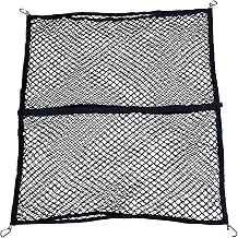 Double Layer Highly Elastic Cargo Net 5'x5'stretch to 10'x10', Pickup Truck Bed Cargo Net Mesh Organizer with 6 Hooks