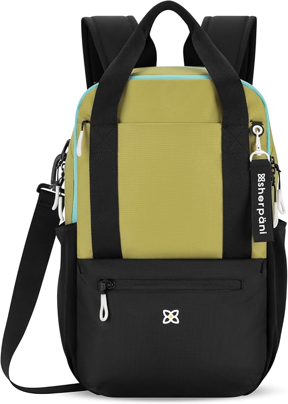Sherpani Camden, Convertible Backpack, 3 in 1 Tote Bag, 18L Travel Backpack, Crossbody Bag for Women, Cross Body Purse, Travel Gifts, RFID Protection, Fits 13 Laptop (Alchemy)