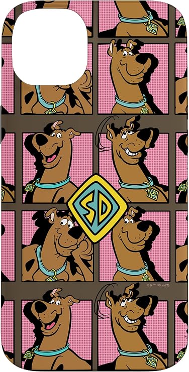 iPhone 14 Plus Scooby-Doo Multiple Expressions Box Panel Portrait Collage Case