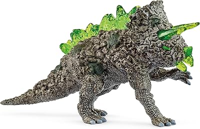 Schleich Eldrador Creatures - Mythical, 6 Stone Triceratops. Cool Detailed Dinosaur Action Figure for Boys and Girls. Fun, Imaginative Play Figurine, Animal Beast Monster Toys for Kids Ages 7, 70828