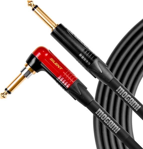 Mogami Platinum Guitar R, Silent Right to Straight Instrument Cable 12ft