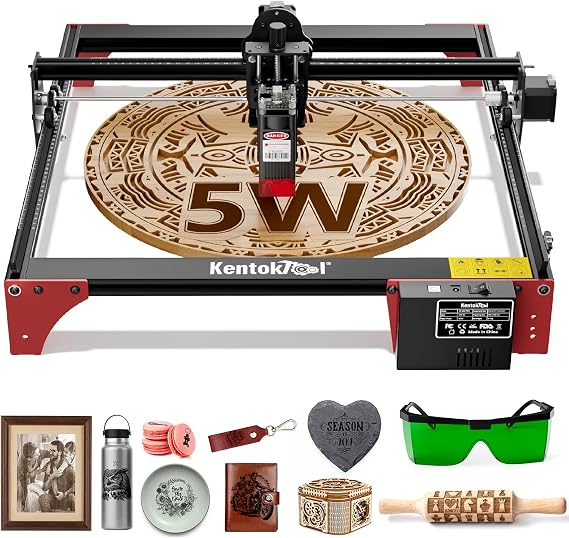 Laser Engraver, LE400PRO 50W Laser Engraving Machine for Beginners, 5.5W 400x400mm Large Working Area High Precision Laser Engraver and Cutter Machine for Wood Acrylic Leather (Class 1 Output 5500mW)