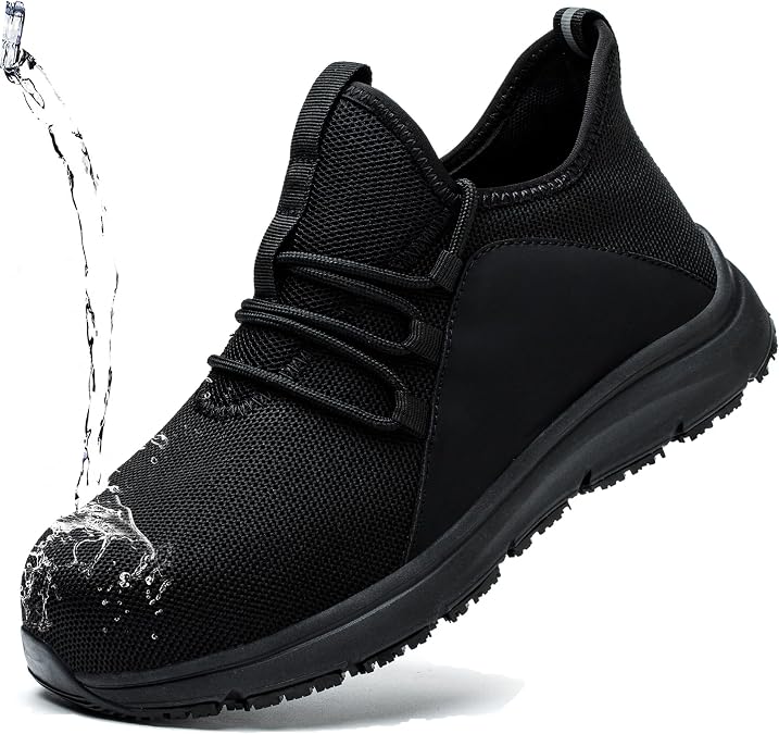 ulogu Steel Toe Shoes for Men Women Waterproof Non Slip Safety Work Shoes
