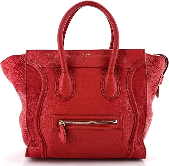 Pre-Loved Luggage Bag Grainy Leather Mini, Red