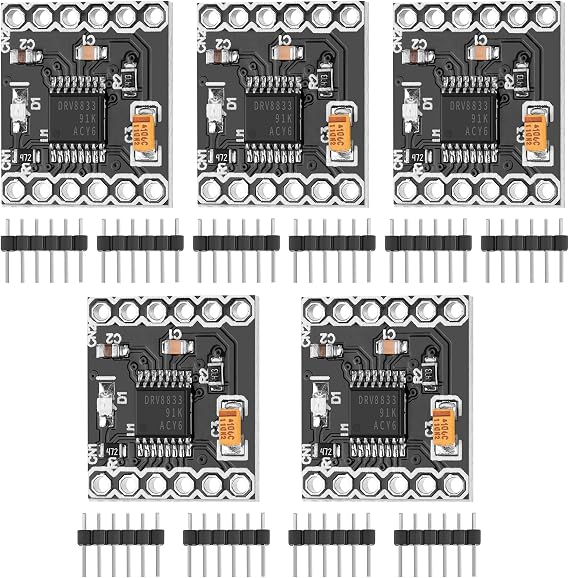 5PCS DC DRV8833CPWR Motor Drive Board 2 Channel 3-10V 1.5A H Bridge DC Gear Motor Driver Controller Small Volume Board for DIY Projects