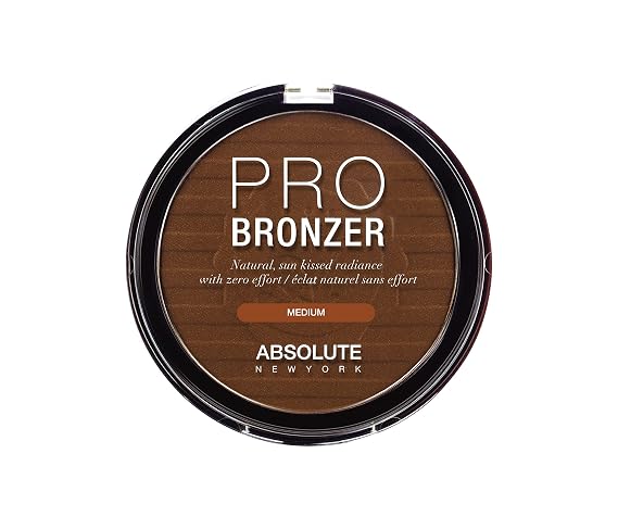 Absolute New York, Medium, Pro Bronzer, Compact with Micro-Fine Shimmer