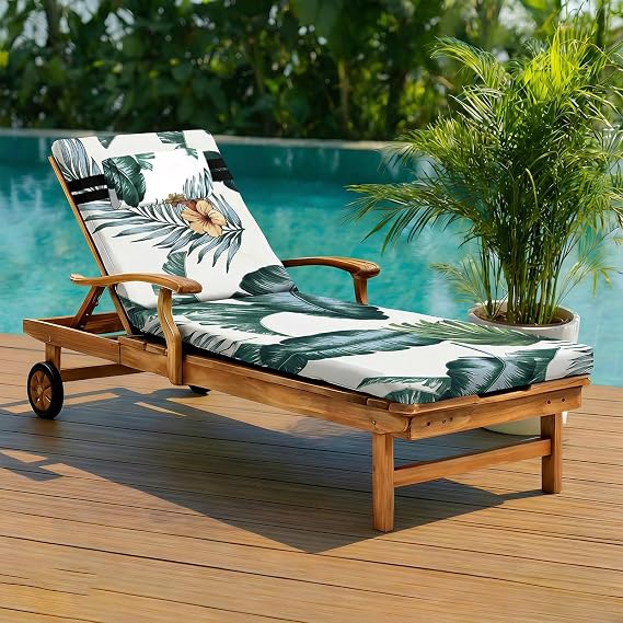 GOZYLA Sun Lounger Cushion Only Sunbed Mattress Waterproof for Outdoor
