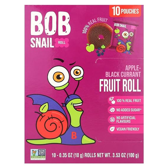 Bob Snail Apple Black Currant Fruit Rolls, 100 GR