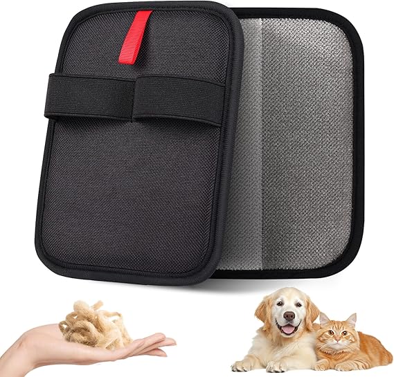 VerdeVilla Pet Hair Remover, Electrostatic Pet Hair Removal Gloves, Reusable Cat & Dog Hair Remover for Couch, Furniture, Carpet, Curtain, Upgraded Animal Fur Removal Tool, Cat Grooming Gloves-1 PCS