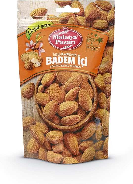 Malatya Pazarı Murat Palancı Kavrulmuş Tuzlu Badem 180 gr A Kalite