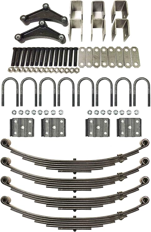 LIBRA 7000lb Tandem Trailer Axle Suspension Kit | Springs U-Bolt Hanger Kit