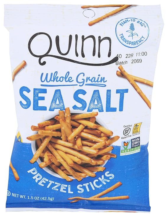 QUINN Sea Salt Pretzel Sticks, 1.5 OZ, Pack of 1