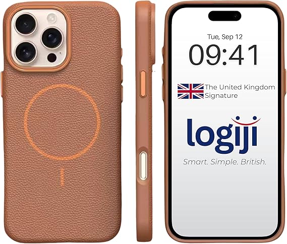 Ladera iPhone 15 Kılıf - Vintage Deri Efektli Tasarım - MagSafe ile Uyumlu - Kahverengi