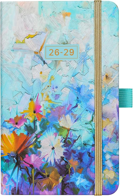 2026-2029 Pocket Planner/Calendar - 3 Year Monthly Planner 2026-2029 | July 2026 - June 2029, 6.3" x 3.8", 60 Notes Pages, Inner Pocket, Pen Loop, Elastic Closure, Perfect Organizer for Purse