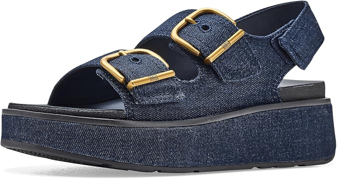 FitFlop Gen FF Max Buckle Denim Back Strap Sandals