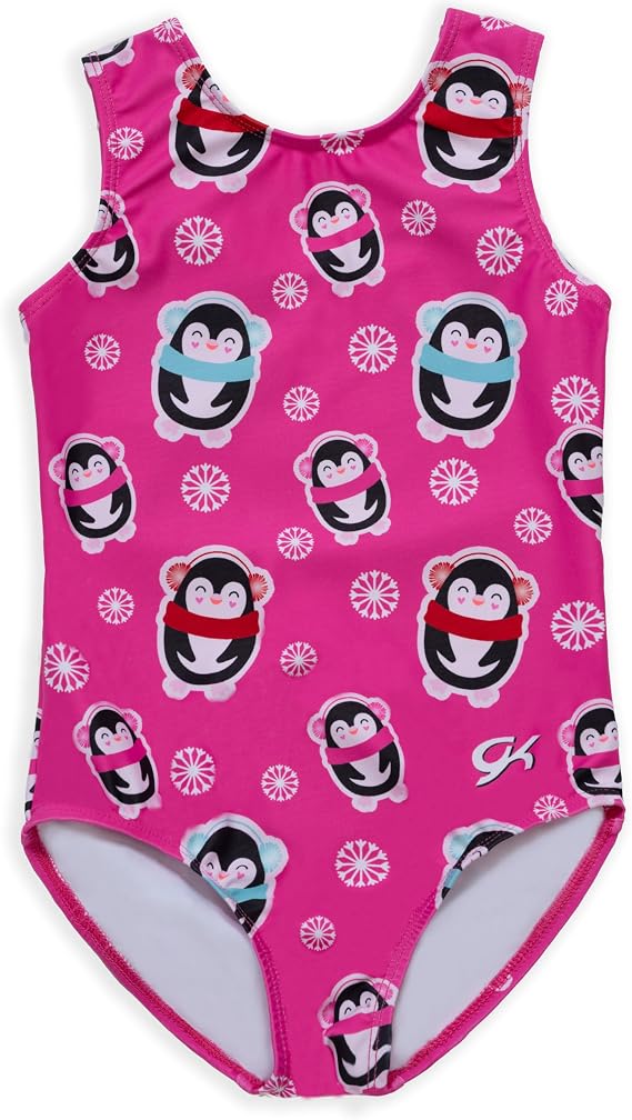 GK Stars Gymnastics & Dance Leotard for Girls and Toddlers - Activewear One Piece Outfit in Fun Colorful Prints