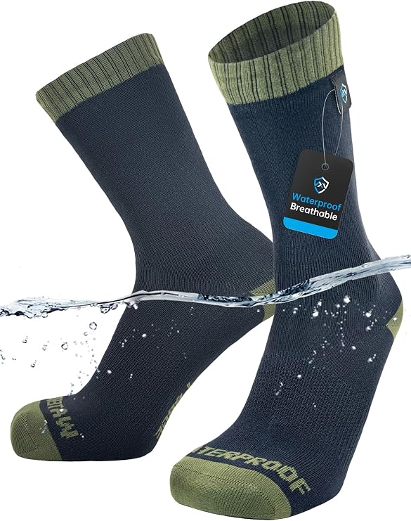 DexShell Waterproof Socks Merino Wool Lined, Breathable Membrane | Waterproof below cuff, merino wool inner for cold wet walks and hikes