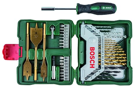 Bosch Professional Accessories - x-Line 40 Piece Titanium Screwdriver Mixed Accessory Set, High Speed Steel, Hexagon