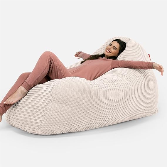 Lounge Pug - CORD - GIANT Bean Bag SOFA - Beanbag Sofa UK - Ivory