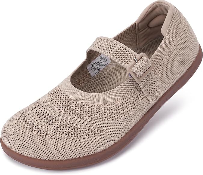 WHITIN Women's Mary Jane Shoes Wide Toe Box Barefoot Flats W94