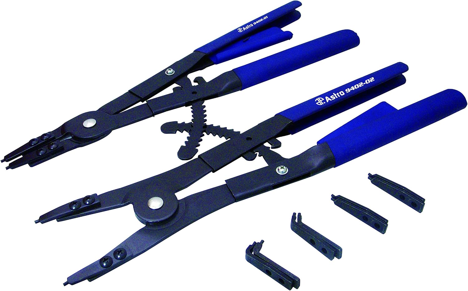 Astro 9402 16 Snap Ring Plier Set - 2 Piece, Blue, Black