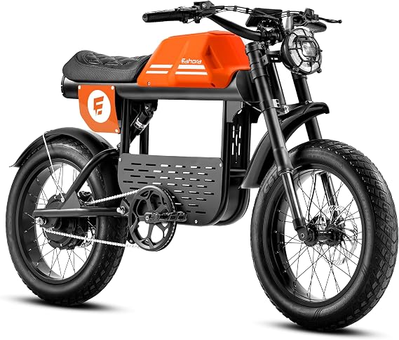 2026 FT01 1700W Electric Dirt Bike 36MPH with 48V 30Ah, 135MM Front Fork Full Suspension & Dual Disc Hydraulic Brakes, 90Miles Long Range Electric Bike, 20" Fat Tire Off-Road Ebike, Commuting,Latest