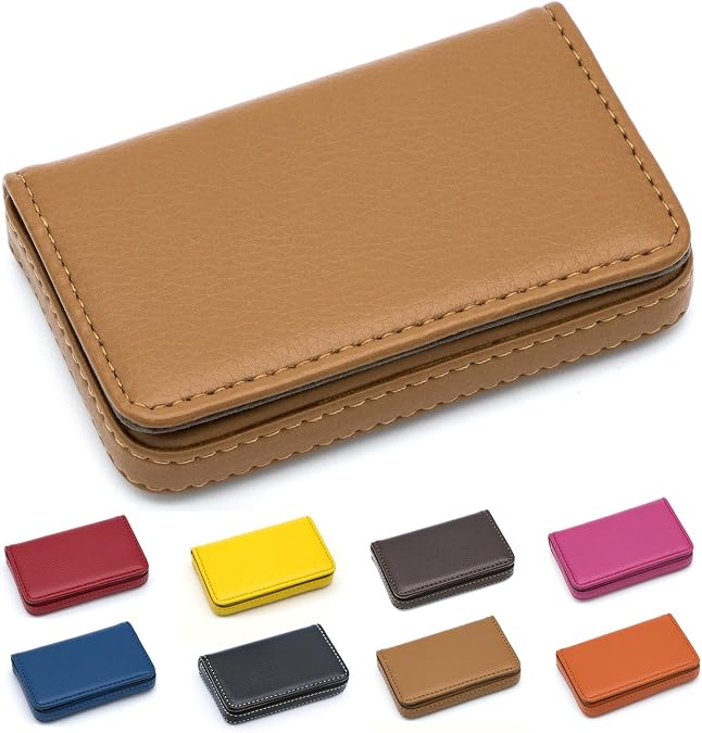 Padike Business Name Card Holder Luxury PU Leather,Business Name Card Holder Wallet Credit card ID Case/Holder For Men & Women - Keep Your Business Cards Clean