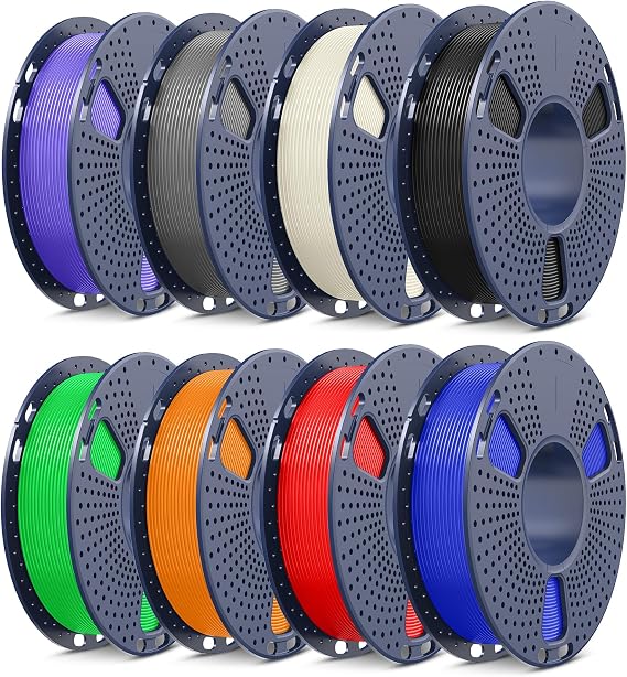 SUNLU 8 Packs ASA Filament 1.75mm, 8 Packs, 2kg in Total, 0.25kg per Spool