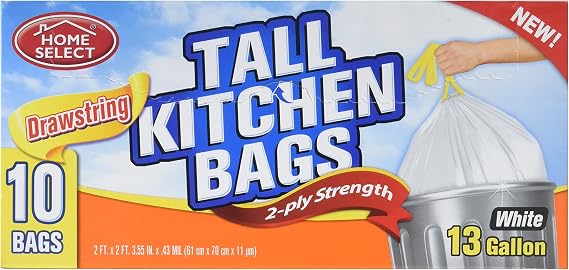 Home Select Trash Bags 13 Gallon