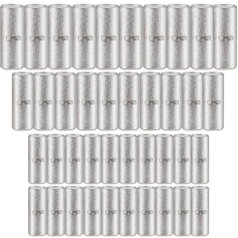 40PCS Gauge 8 6 4 Butt Terminal Electrical Wire Connectors Tinned Copper Crimp Splices Cable Ferrules