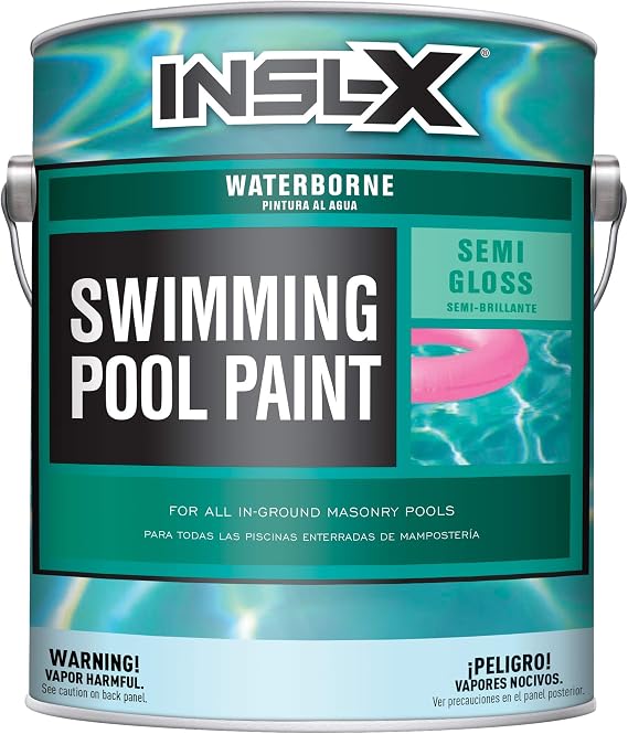 INSL-X Waterborne, Semi-Gloss Acrylic Pool Paint, Aquamarine,1 Gallon,128 Fl Oz (Pack of 1)