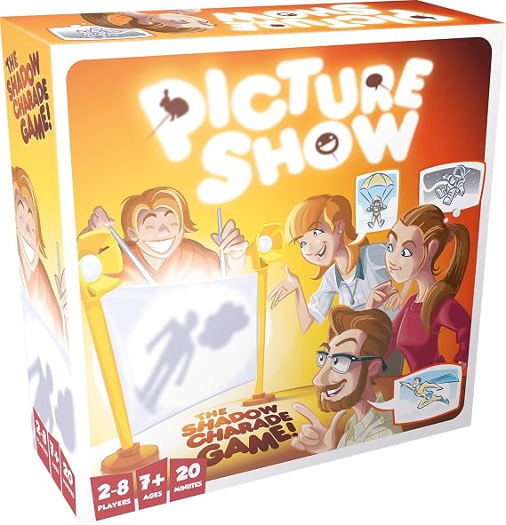 Picture Show Party Game - Shadow Theater Guessing Game with Magnetic Shapes, Creativity & Teamwork, Fun Family Game for Kids & Adults, Ages 7+, 2-8 Players, 20 Minute Playtime, Made by Zygomatic