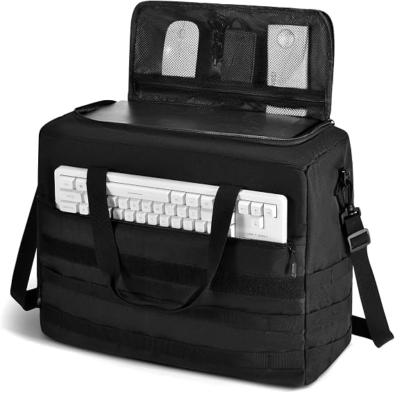 Micro Desktop Gaming Computer Tower PC Chassis Carrying Case Travel Storage Bag for Keyboard Mouse Accessories,Travel Bag 18x14x8 inch compatible with Mini Matx PC Case