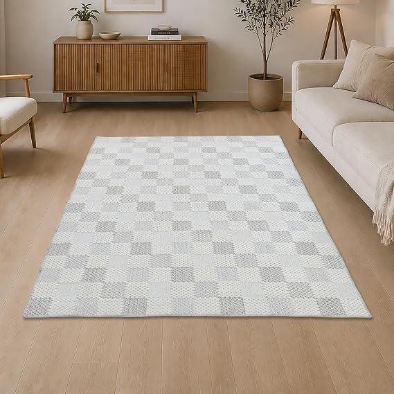 Nature Pamuk 30° Yıkanabilir Halı Modern Kilim Oturma Odası Salon Mutfak Balkon Yolluk Halısı C116B