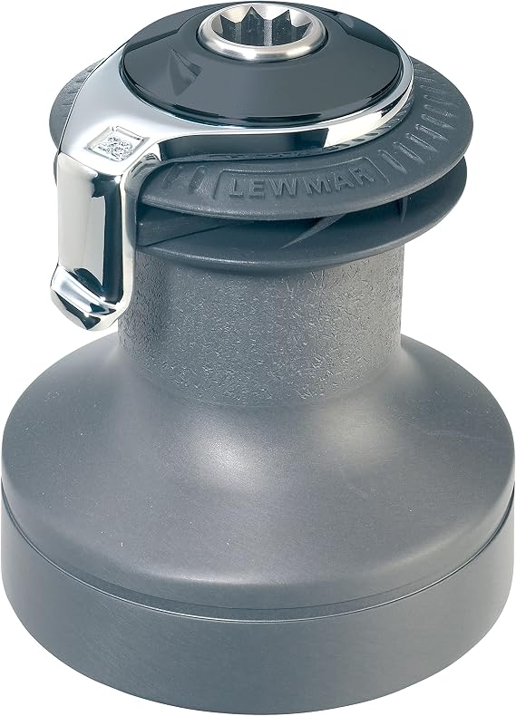 Lewmar Ocean Self Tailing Winch 46CST Two Speed in Aluminum Two Speed Size 46 Winch, Gear Ratio 2.4:1 in 1st Gear; 7.6:1 in 2nd Gear; Power Ratio