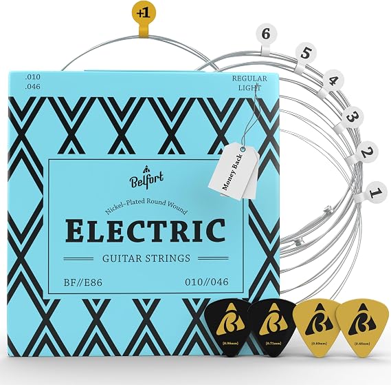 BELFORT Electric Guitar Strings Nickel Steel 6-String Set (10-46)