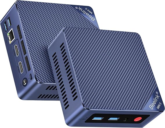 Beelink MINI S12 Mini PC,Intel 12th Gen Alder Lake-N95 Processor(4C/4T,up to 3.4GHz),Mini Computer 8GB DDR4 RAM 480GB SSD,Support 4K Dual Display,WiFi 5/BT4.2/USB3.2/2.5G LAN/WOL/Auto Power On